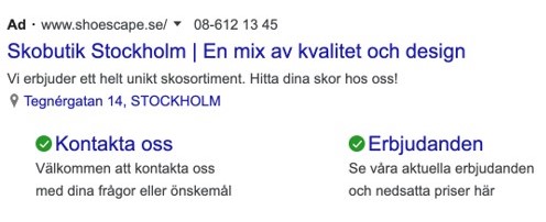 skobutik stockholm semexempel