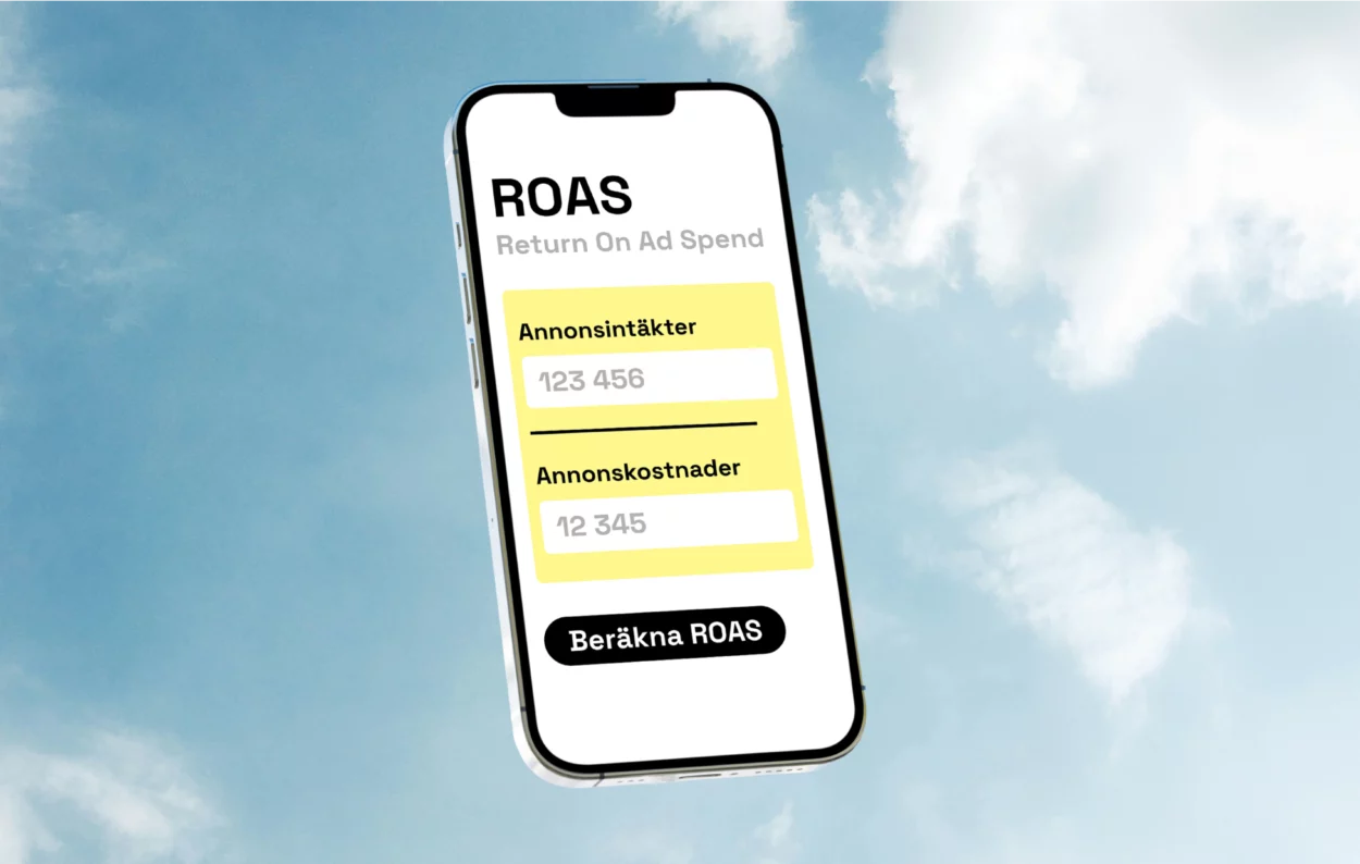 Mobil med ROAS kalkylator