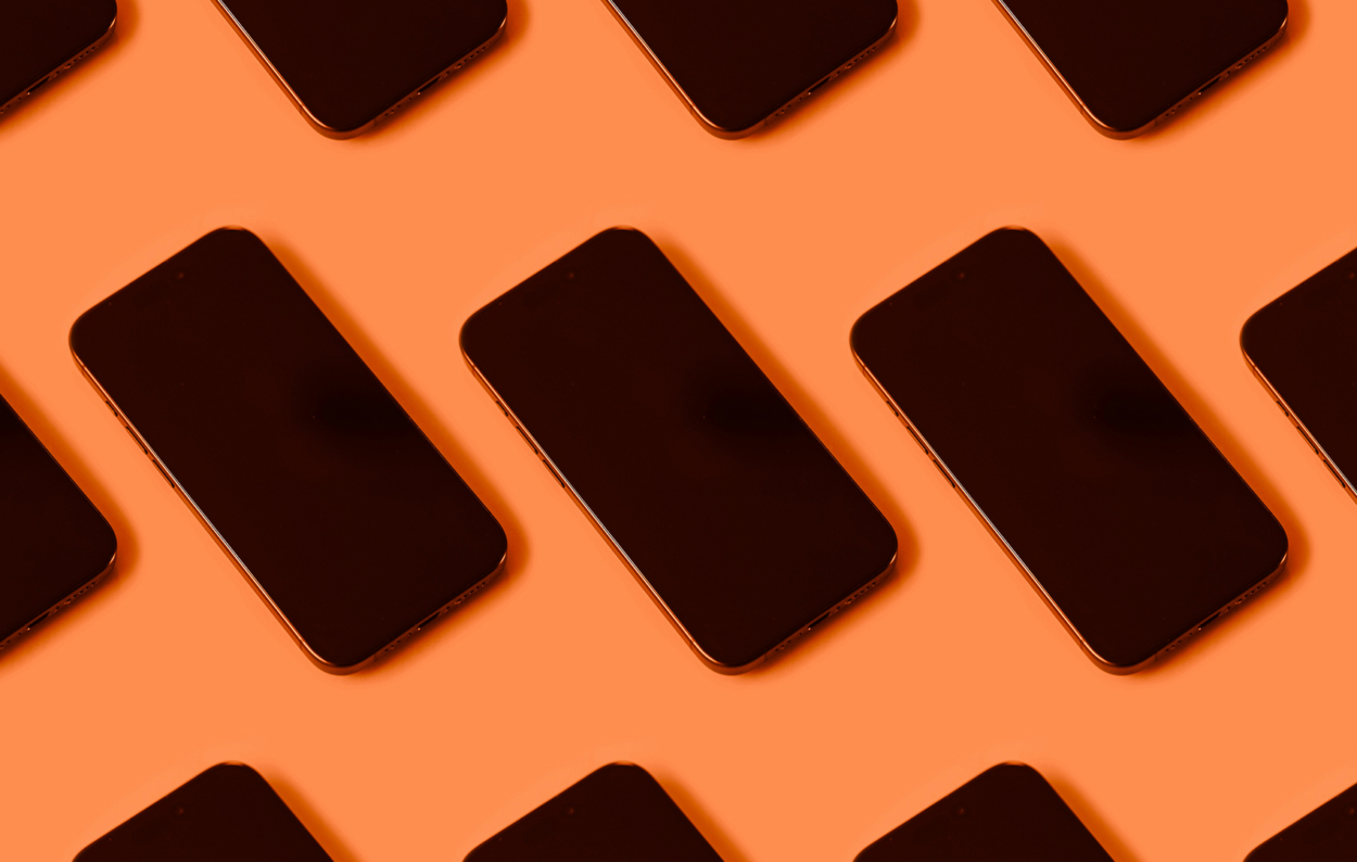 mönster i orange och svart