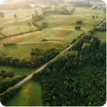 Drone view of a green landscape